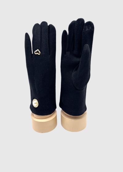 Kira black women's gloves - back