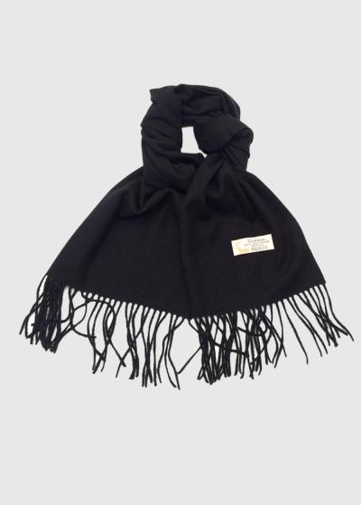 Harli black fringed scarf - back