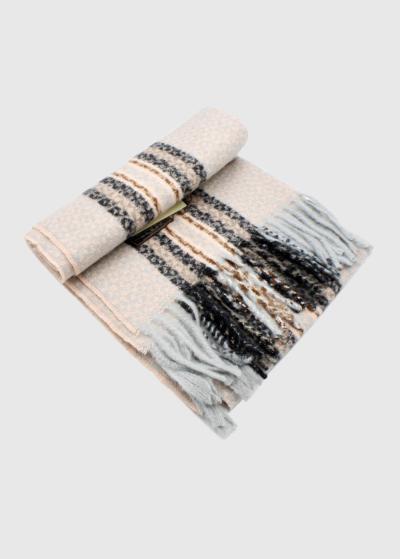Marise women's scarf with fridge detail - back