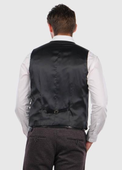 Royal черная мужская классическая жилетка - back