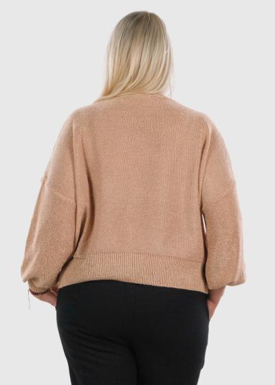 Liza Plus Size beige sweater - back
