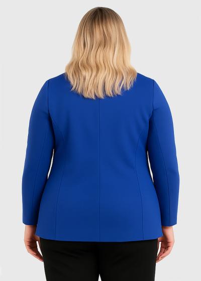 Anora Plus Size blue blazer - back