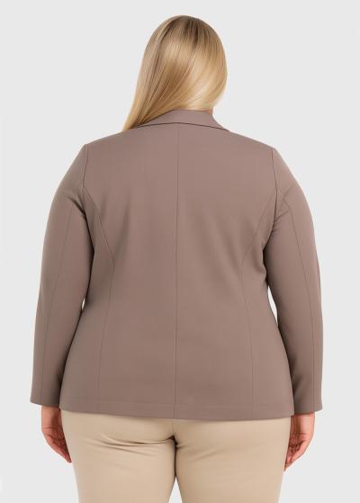 Anora Plus Size dark beige blazer - back