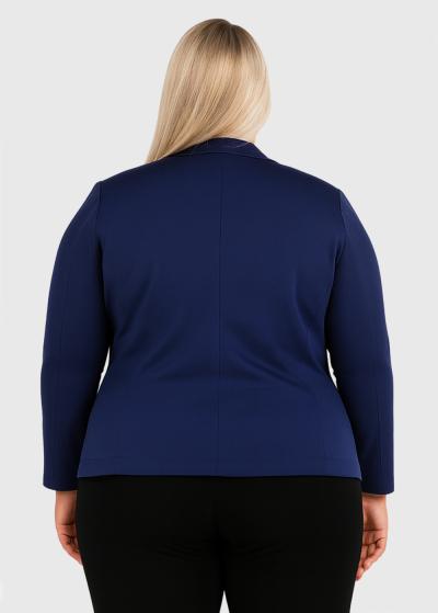 Arsinoуа Plus Size dark blue women's blazer - back