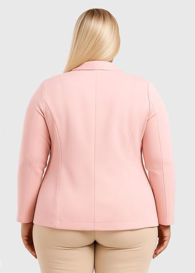 Arsinoуа Plus Size light pink women's blazer - back