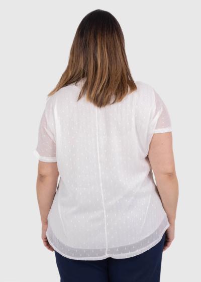 Adena белая блузка Большого Размера - back
