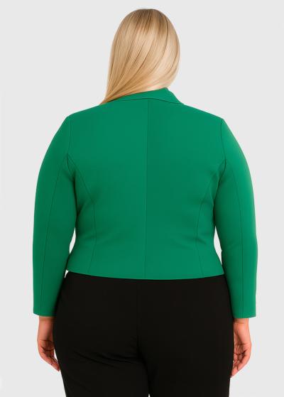 Audrina Plus Size green cropped blazer - back