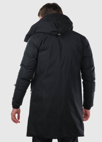 Cassio black mens warm jacket - back