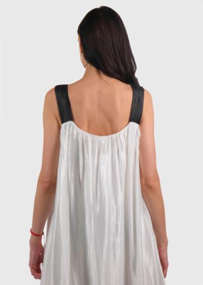 Azi белое короткое вечернее платье - back