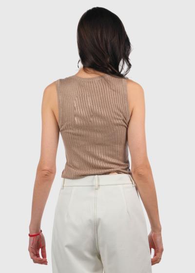 Bēšs sieviešu tops - back