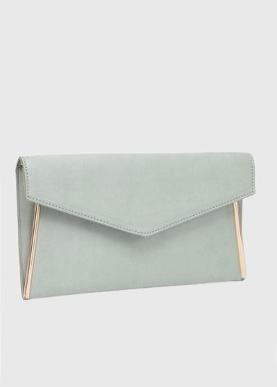 Elga light green women's clutch - back