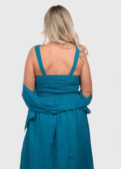 Elke синее короткое вечернее платье - back