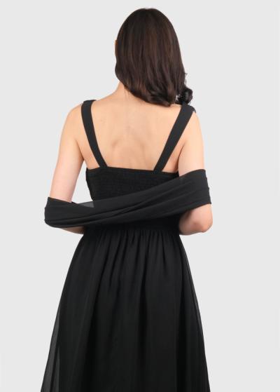 Elke черное короткое вечернее платье - back