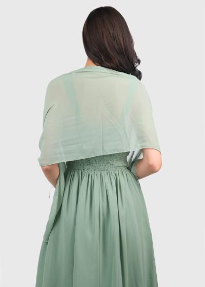Elke светло-зеленое короткое вечернее платье - back