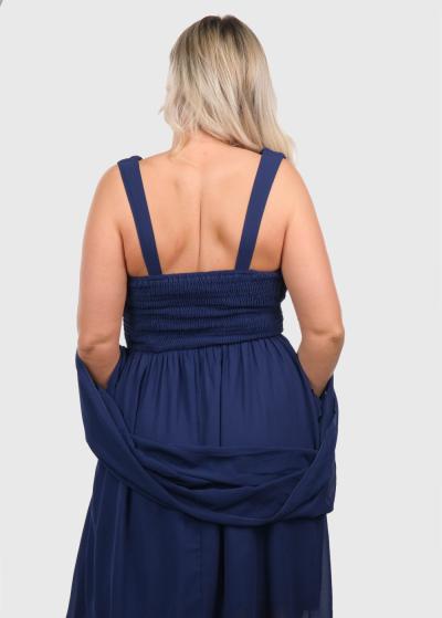 Elke темно-синее короткое вечернее платье - back