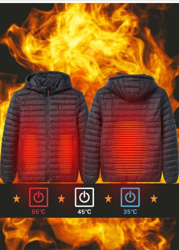 Mariano dark blue heated jacket - back