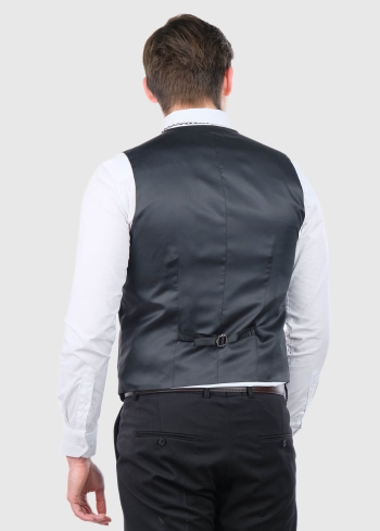 Igo черная мужская классическая жилетка - back
