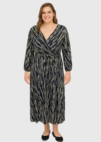 Teка Plus Size long dress  - back