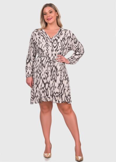 Thuy Plus Size white short patterned dress  - back