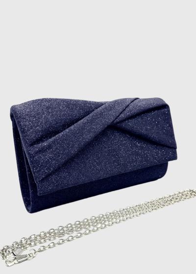 Aefre dark blue sparkle clutch - back