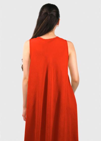 Tala красное платье свободного кроя - back