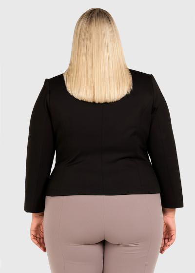 Audrina Plus Size black cropped blazer - back