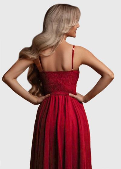 Soleh красное короткое вечернее платье - back