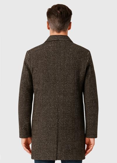 Narayan dark brown men's coat - back
