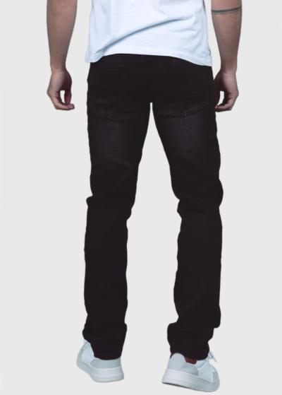 Regular Fit black mens jeans - back
