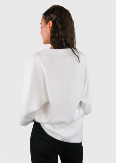 Zelinda white women's sweater - back