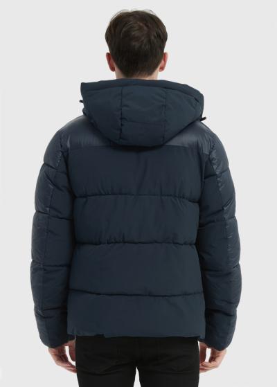 Terry dark blue jacket with hood - back