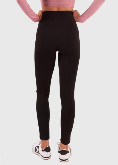 Teri black warm lining leggings - back