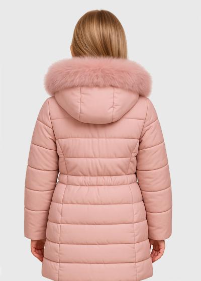 Lexi pink jacket with hood - back