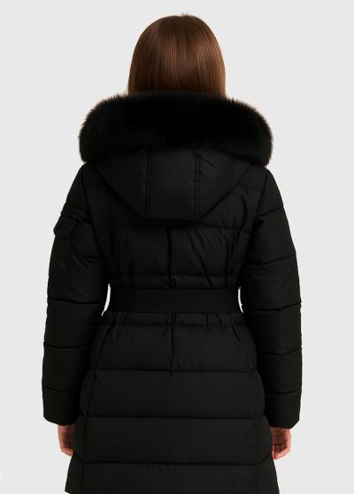 Laia black jacket with a belt - back