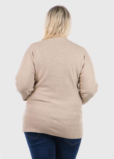 Katina beige cardigan with pockets - back