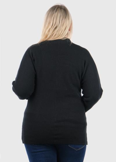 Katina black cardigan with pockets - back