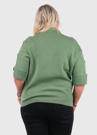 Korra green women's sweater - back