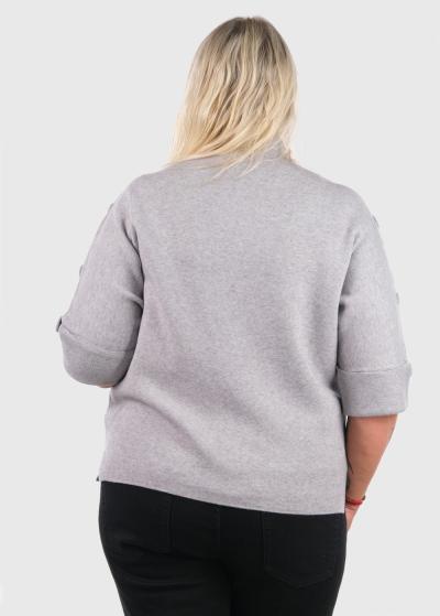Korra grey women's sweater - back