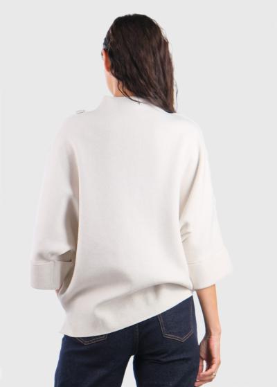 Korra white women's sweater - back