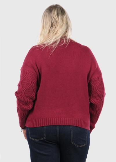 Kamilya bordo knitted sweater - back