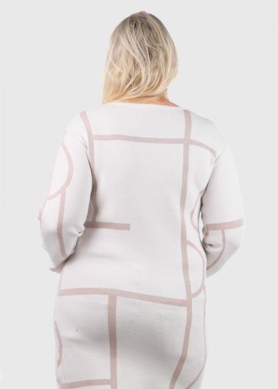 Katy white sweater dress - back
