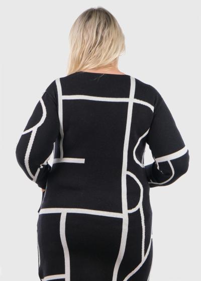 Katy black sweater dress - back