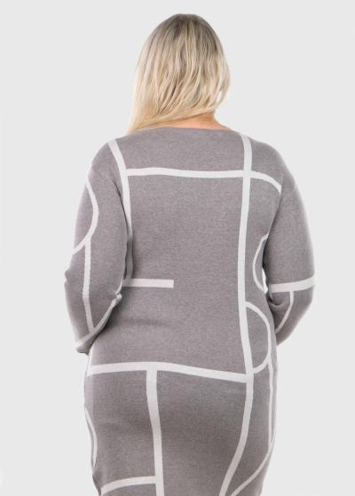 Katy grey sweater dress - back