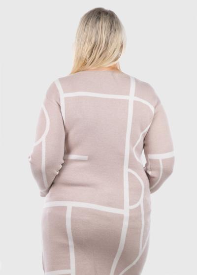 Katy beige sweater dress - back