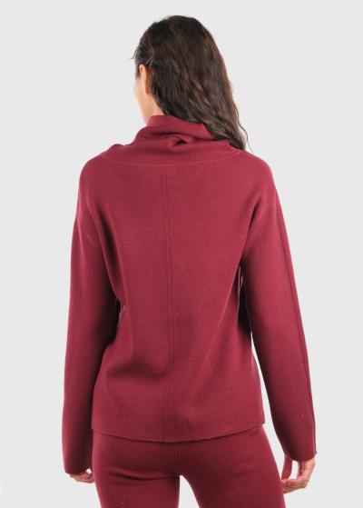Katina бордовый однотонный костюм - back