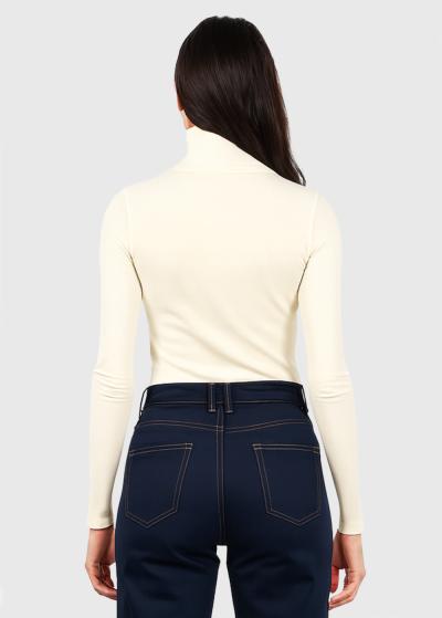 Katia bēša bītlene ar augstu apkakli - back