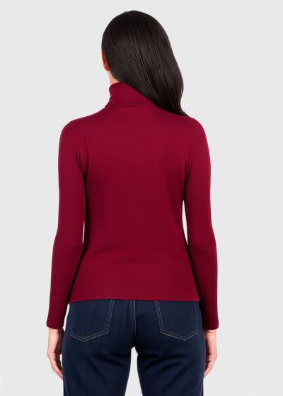Katia bordo bītlene ar augstu apkakli - back