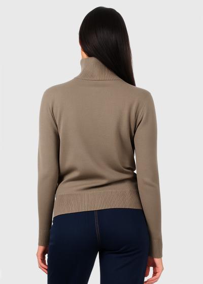 Kirie dark beige sweater - back