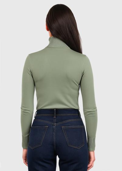 Kristianna green high neck sweater - back