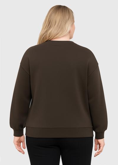 Jennifer Plus Size dark brown women's sweater - back